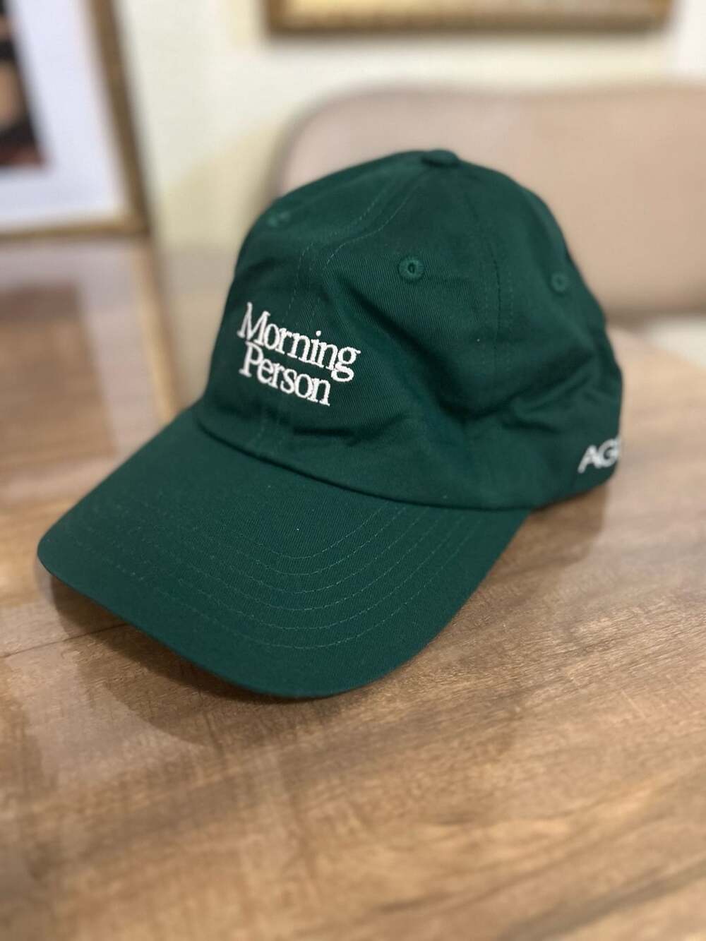 AG1 Morning Person Adjustable Green Baseball Cap Hat